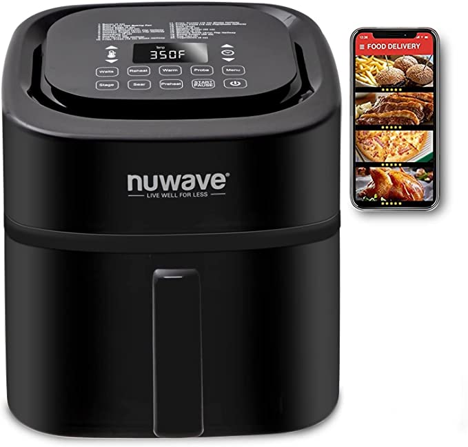 black digital air fryer